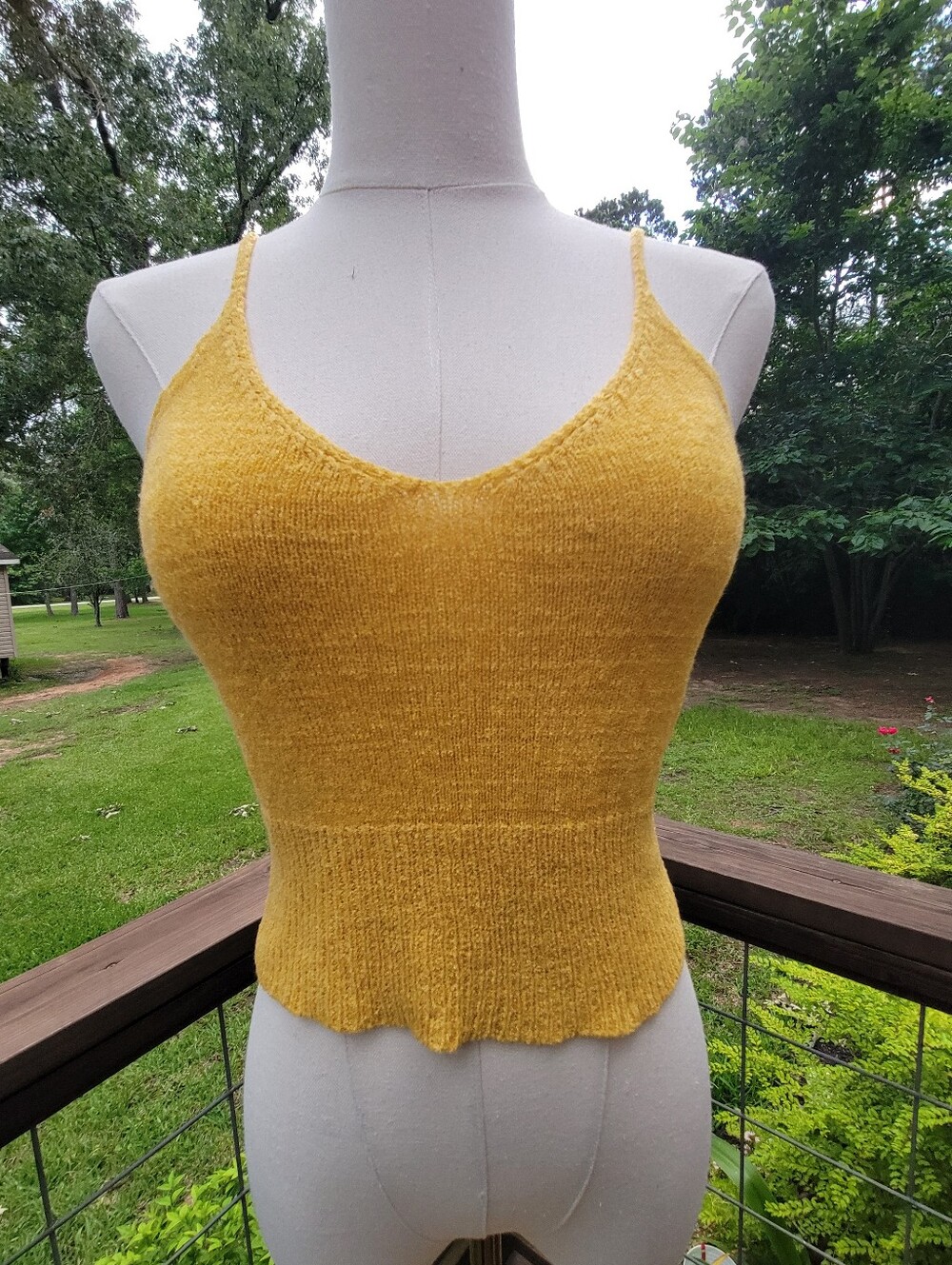 Forever 21 Mustard Yellow Knit Camisole Tank